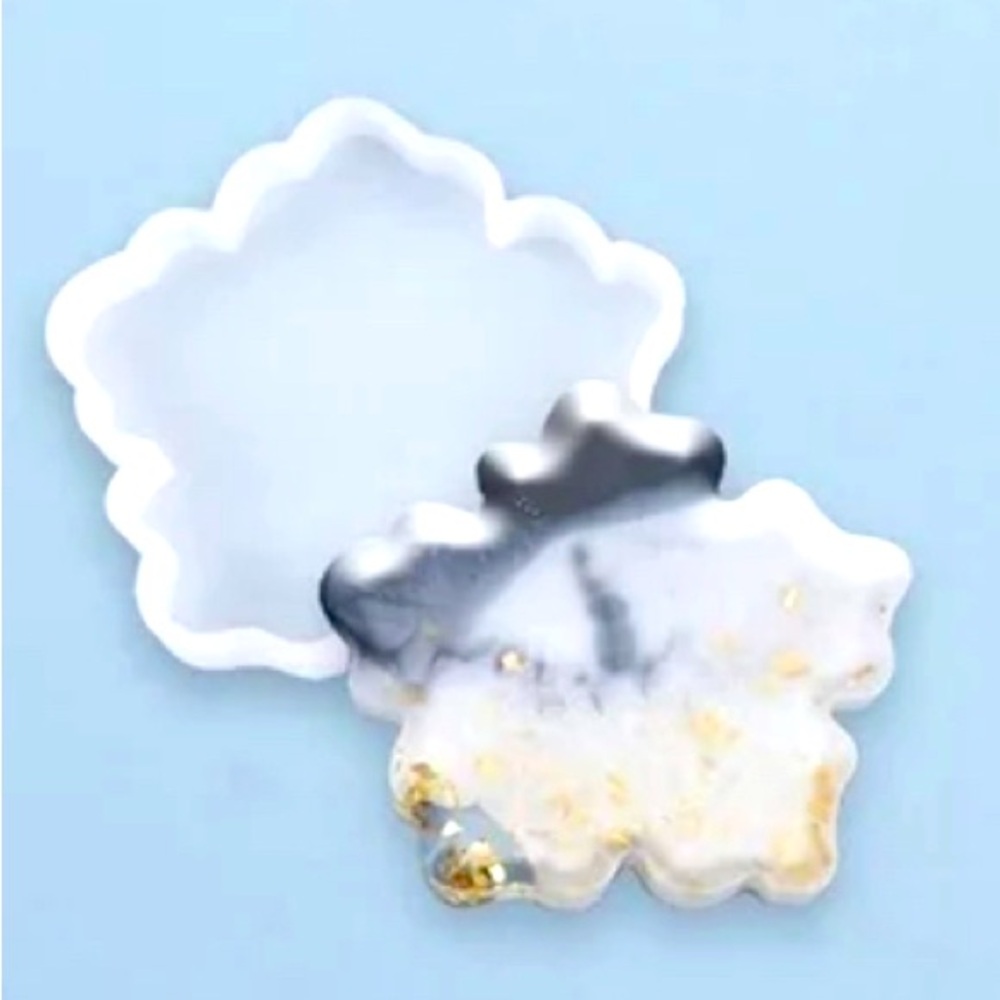 Tropical Flower Silicone Mold for Resin & More DIY crafting Seashell & Mica Lot
